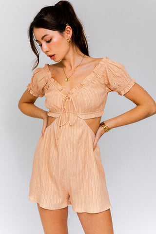 Off-Shoulder Cutout Romper