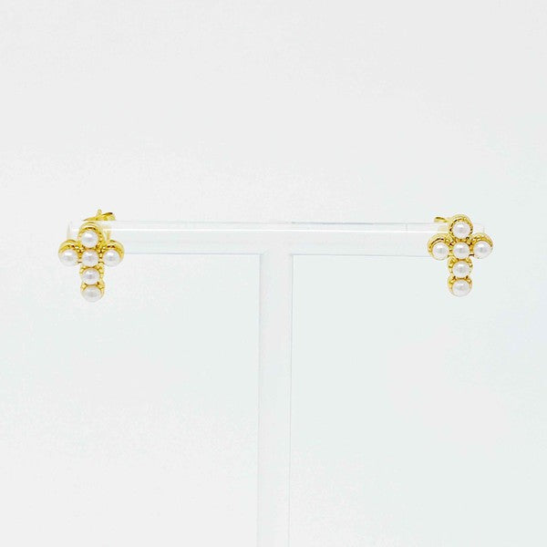 Dainty Cross Stud Earrings