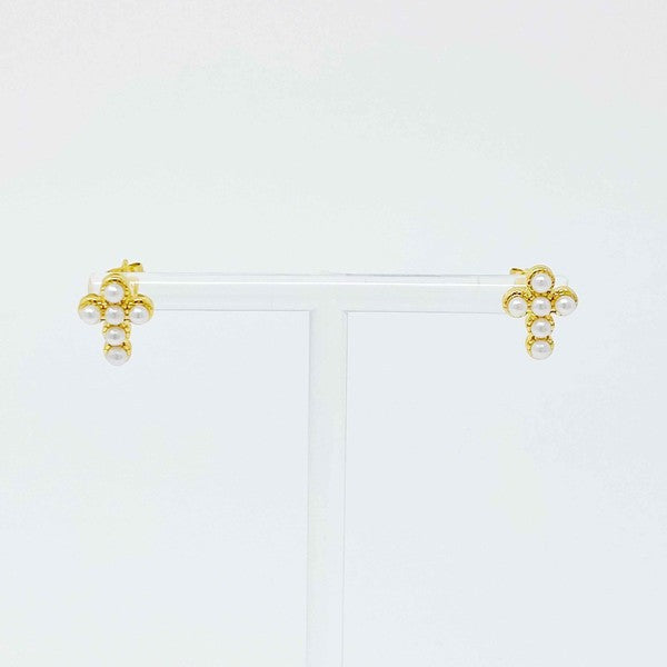 Dainty Cross Stud Earrings