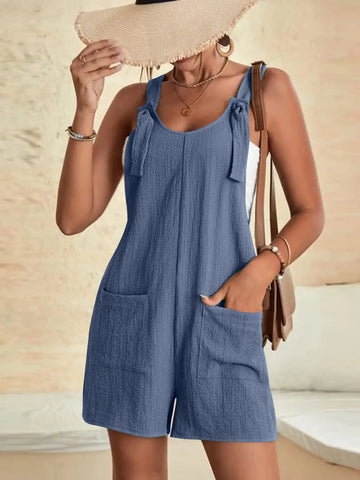 Summer New Casual Suspender Shorts Jumpsuit